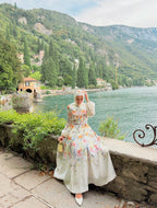 Yasmin Floral Belted Maxi dress