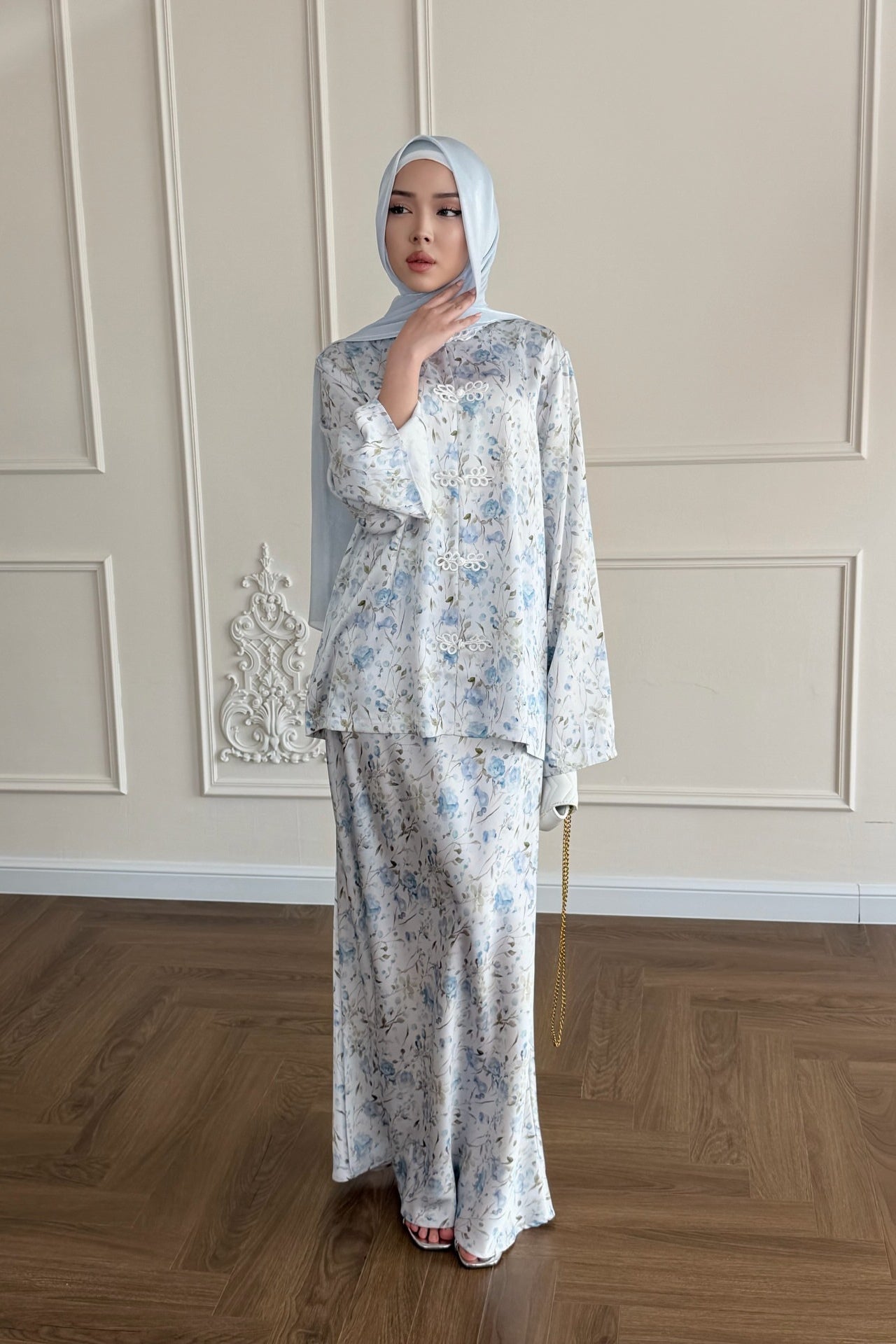 Meera Floral Kurung Co-Ord Set
