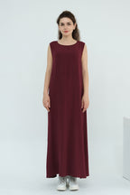 Hazel Tiered Dress And Open Outer Coat Set-Red