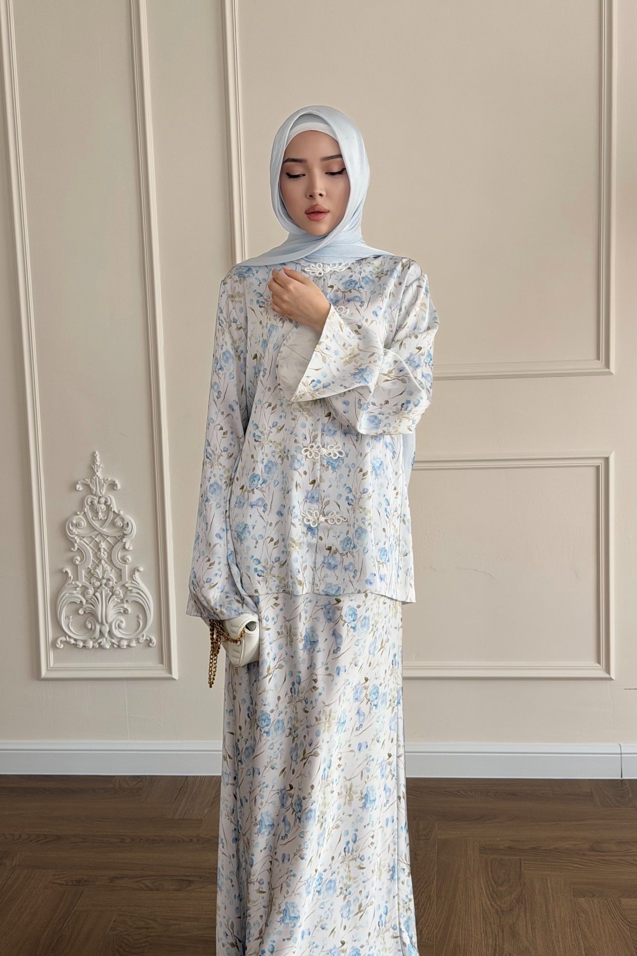 Meera Floral Kurung Co-Ord Set