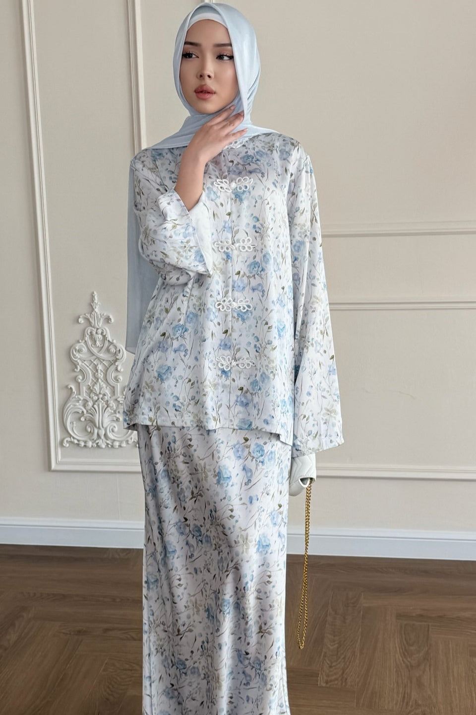 Meera Floral Kurung Co-Ord Set
