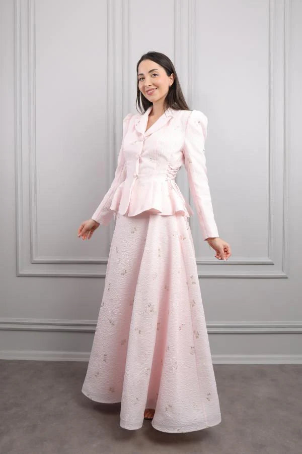 Audrey Peplum Blazer Skirt Coordinated Set