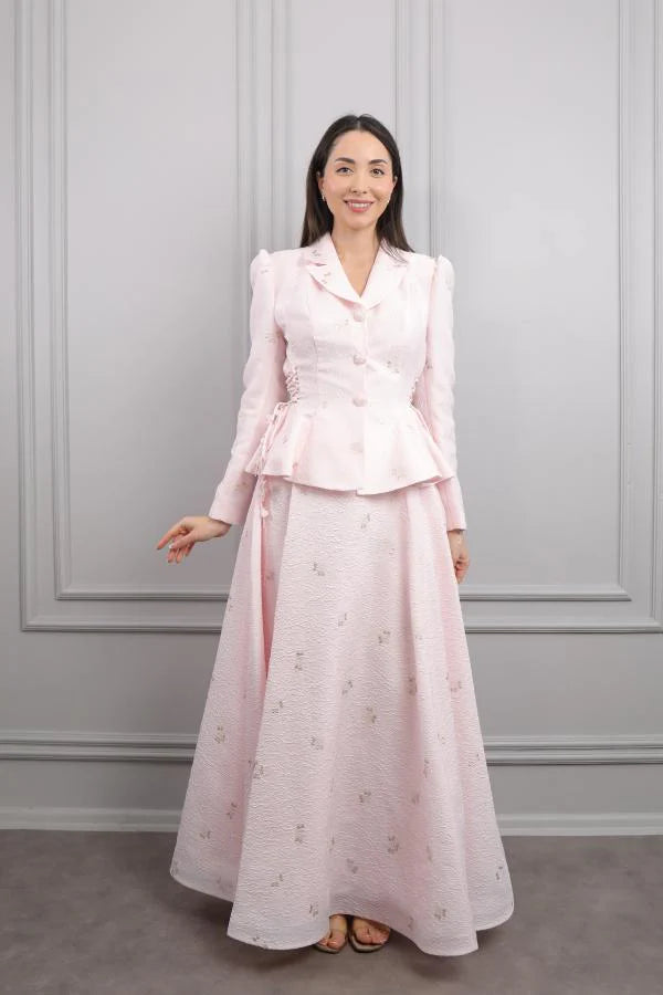 Audrey Peplum Blazer Skirt Coordinated Set