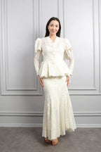 Aisha Floral Lace Peplum Skirt Co-ord