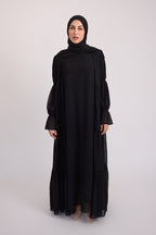 Bohemian Abaya Set-Black
