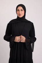 Bohemian Abaya Set-Black