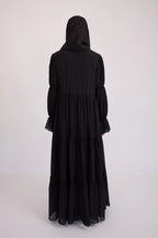 Bohemian Abaya Set-Black
