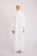 Bohemian Abaya Set-White