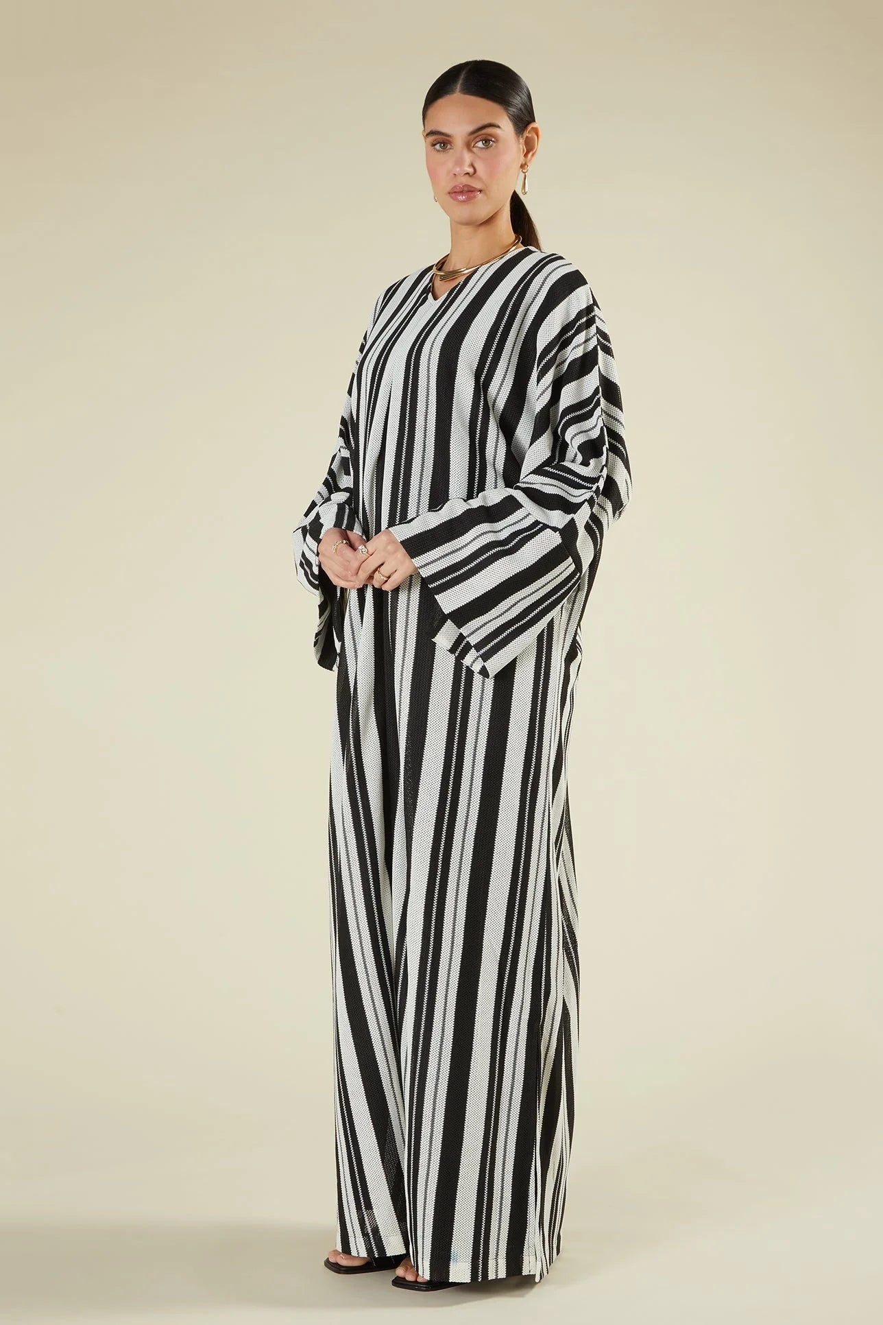 Amara Optical Stripe Kaftan