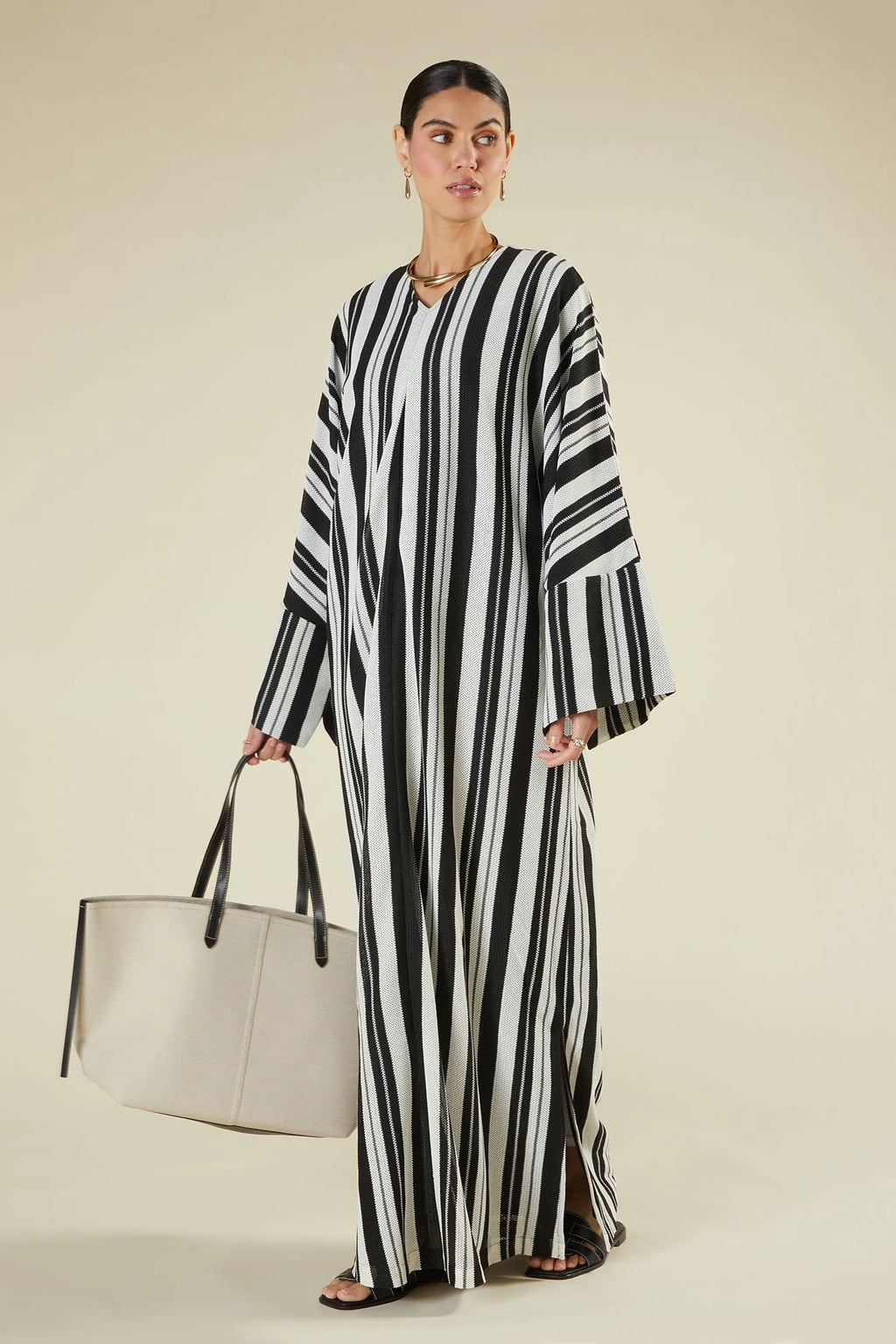 Amara Optical Stripe Kaftan