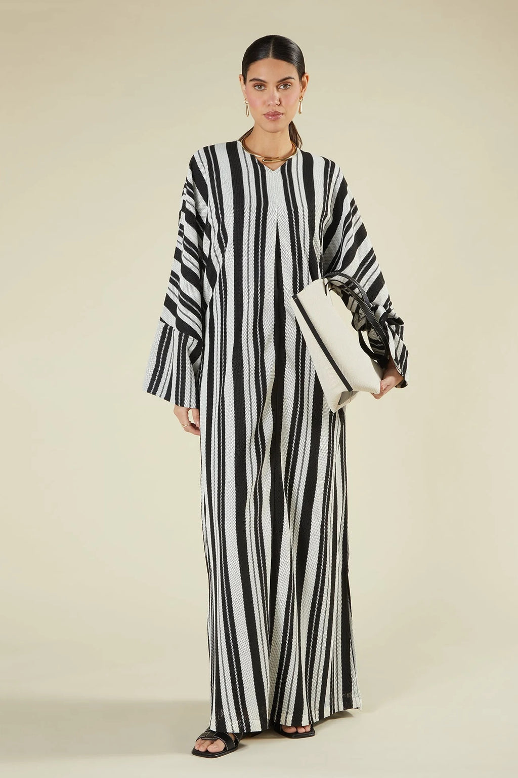 Amara Optical Stripe Kaftan