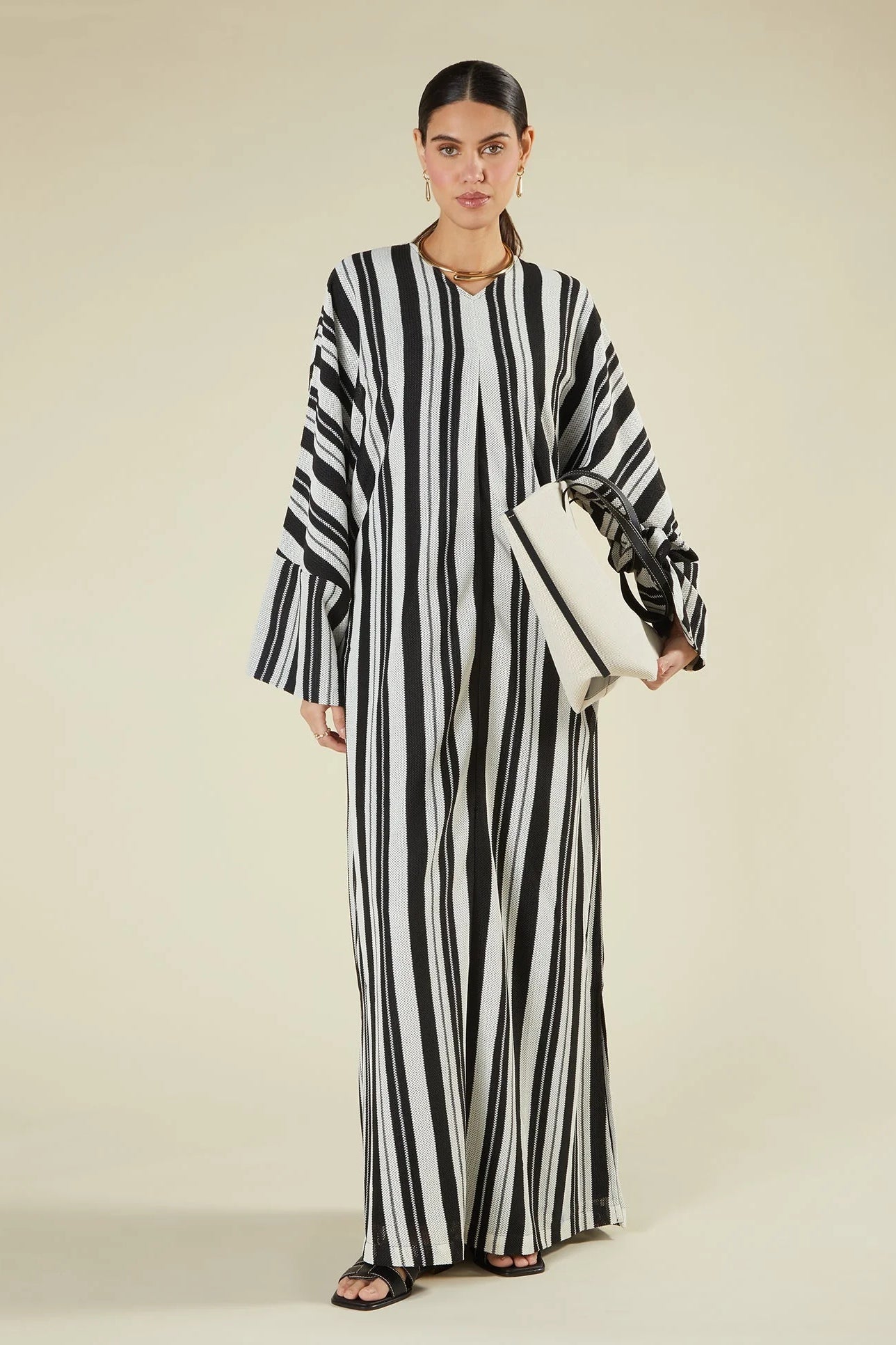 Amara Optical Stripe Kaftan