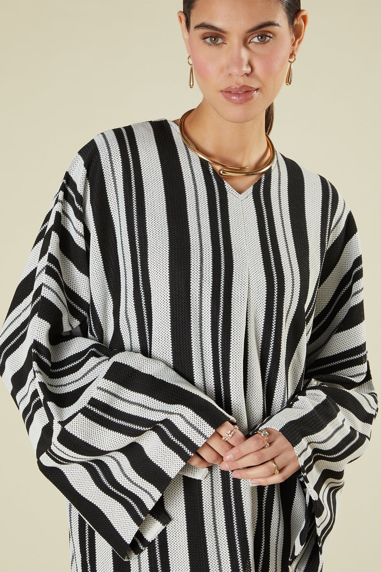 Amara Optical Stripe Kaftan