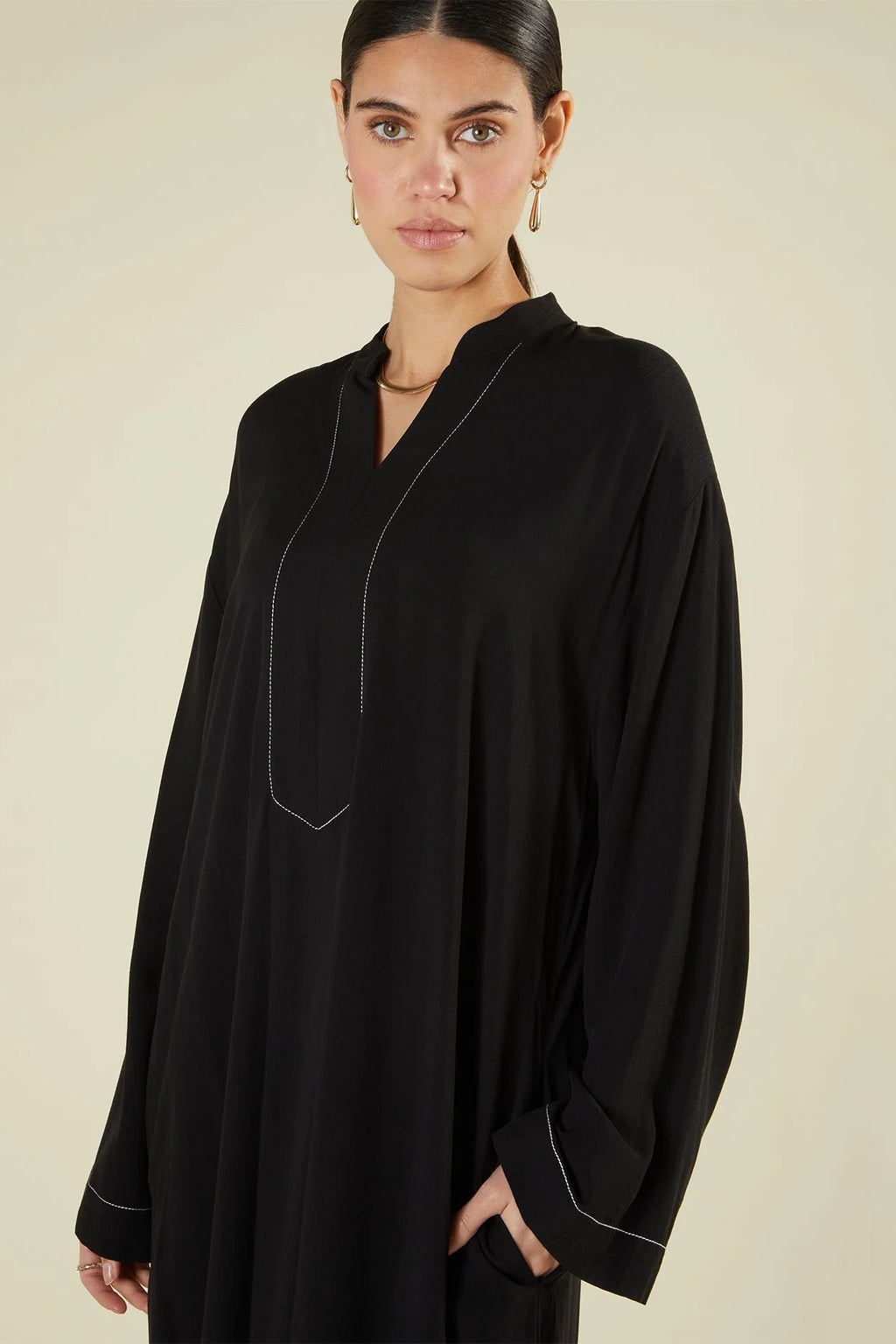 Layla Structured Linen-Blend Maxi