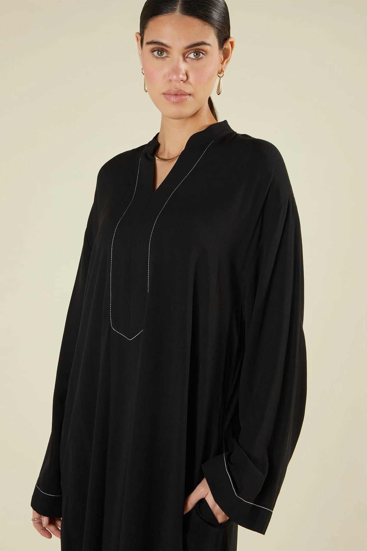 Layla Structured Linen-Blend Maxi