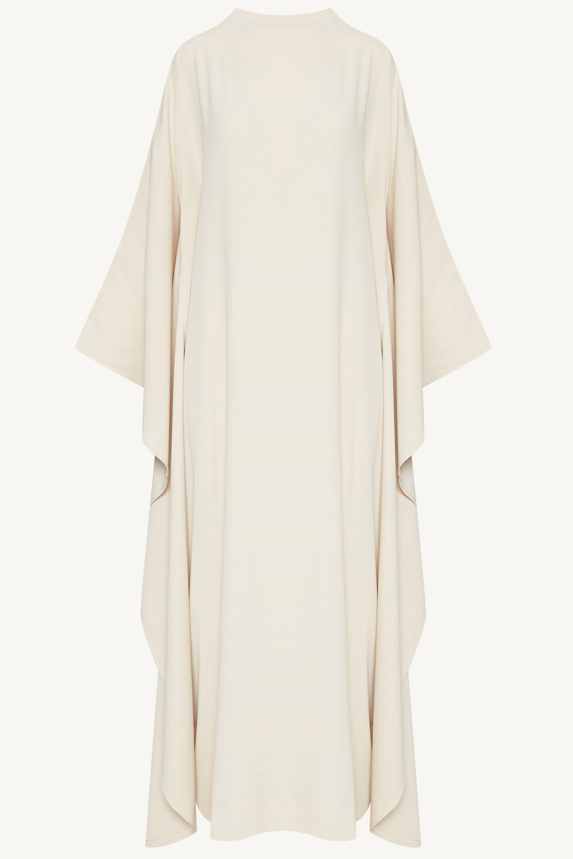 Amira Butterfly Inner Tie Abaya Dress - Stone