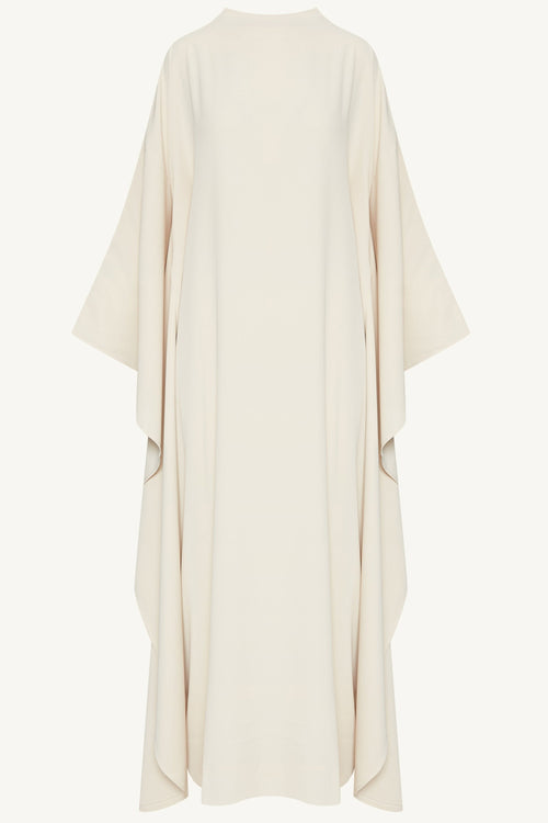 Amira Butterfly Inner Tie Abaya Dress - Stone