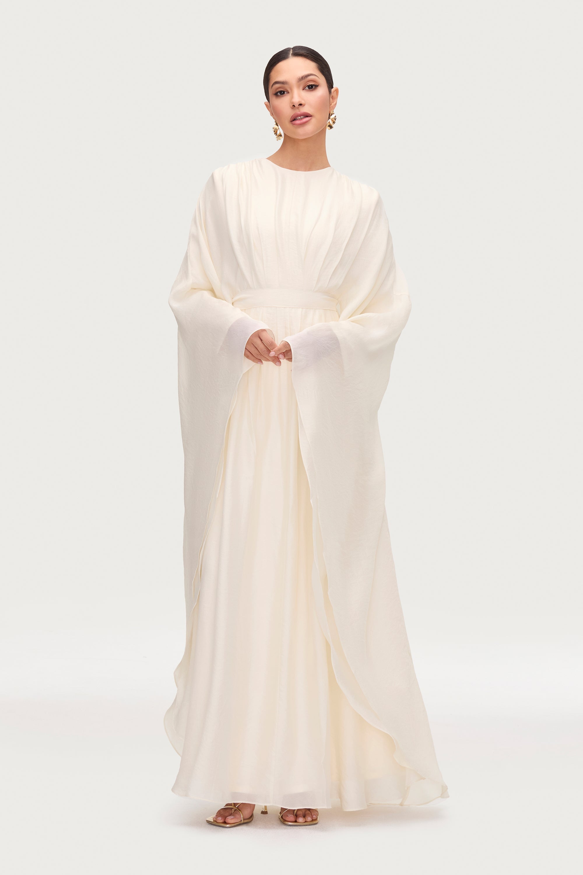 Aura Pleated Maxi Dress - Moonbeam