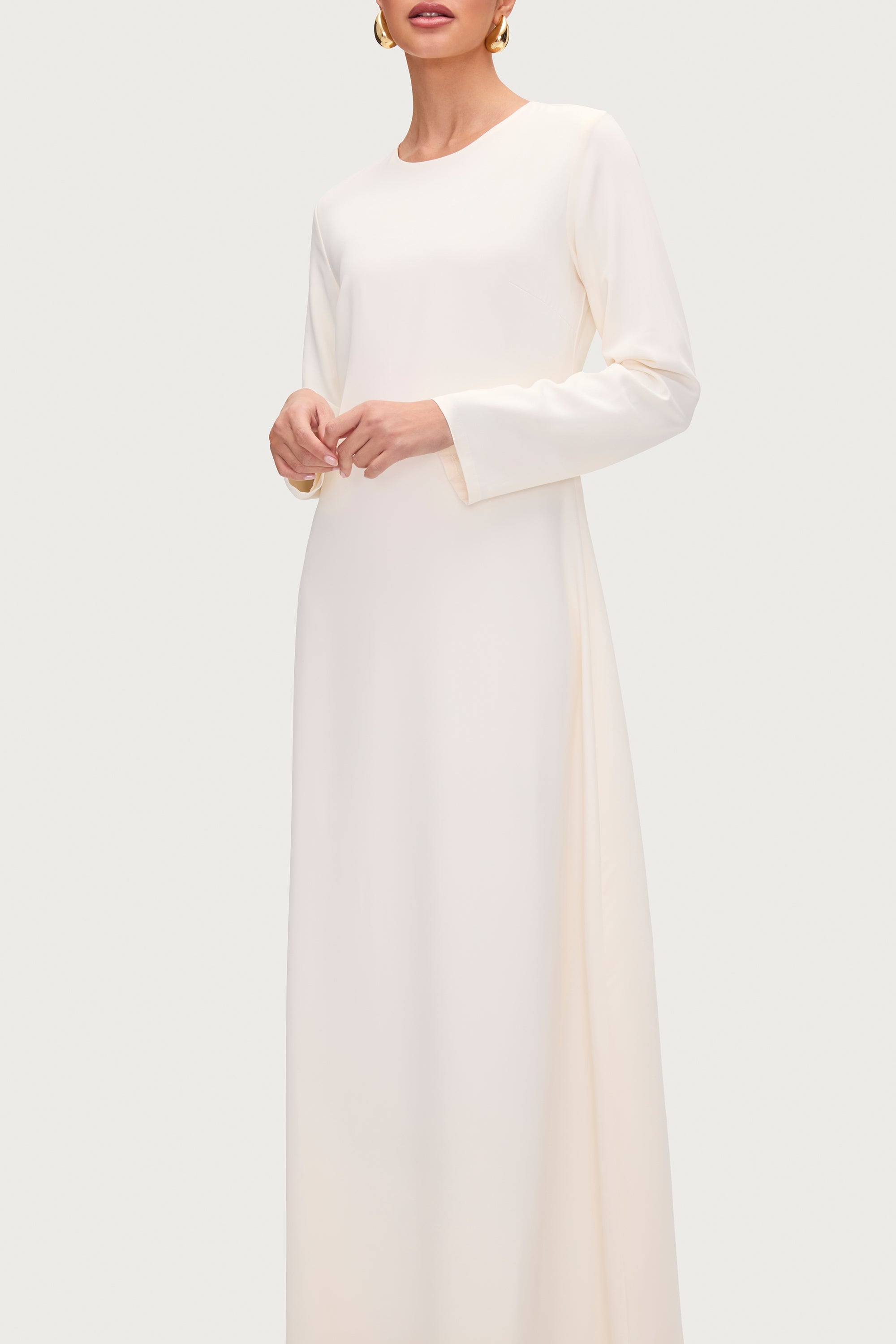 فستان ماكسي أساسي بأكمام طويلة - مونبيم
