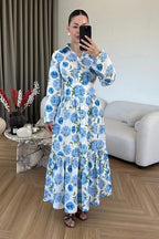 Leila Floral Belted Midi Shirt Dress