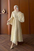 Grace Jacquard Flare Sleeve Maxi Dress