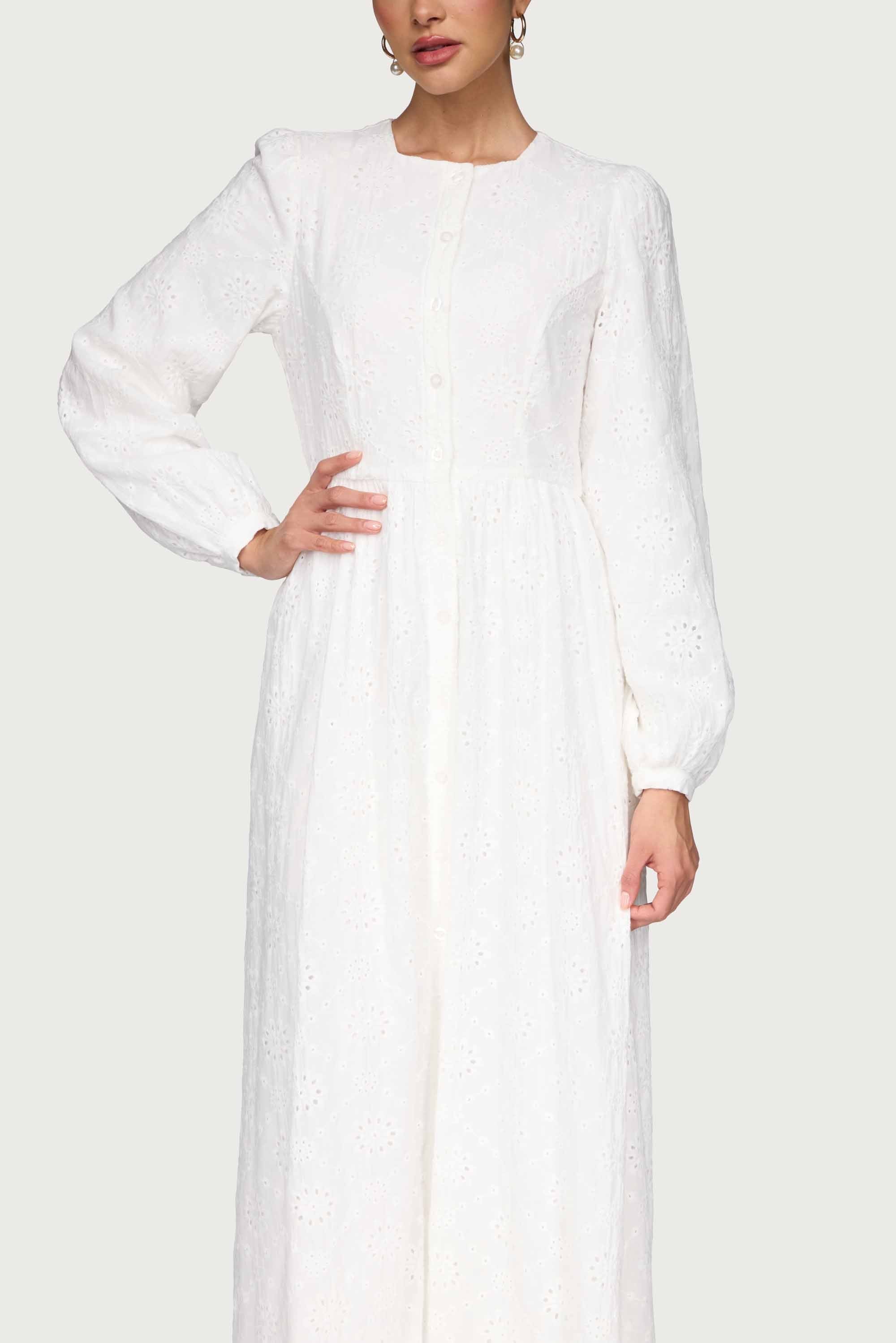 Cotton Eyelet Maxi Dress