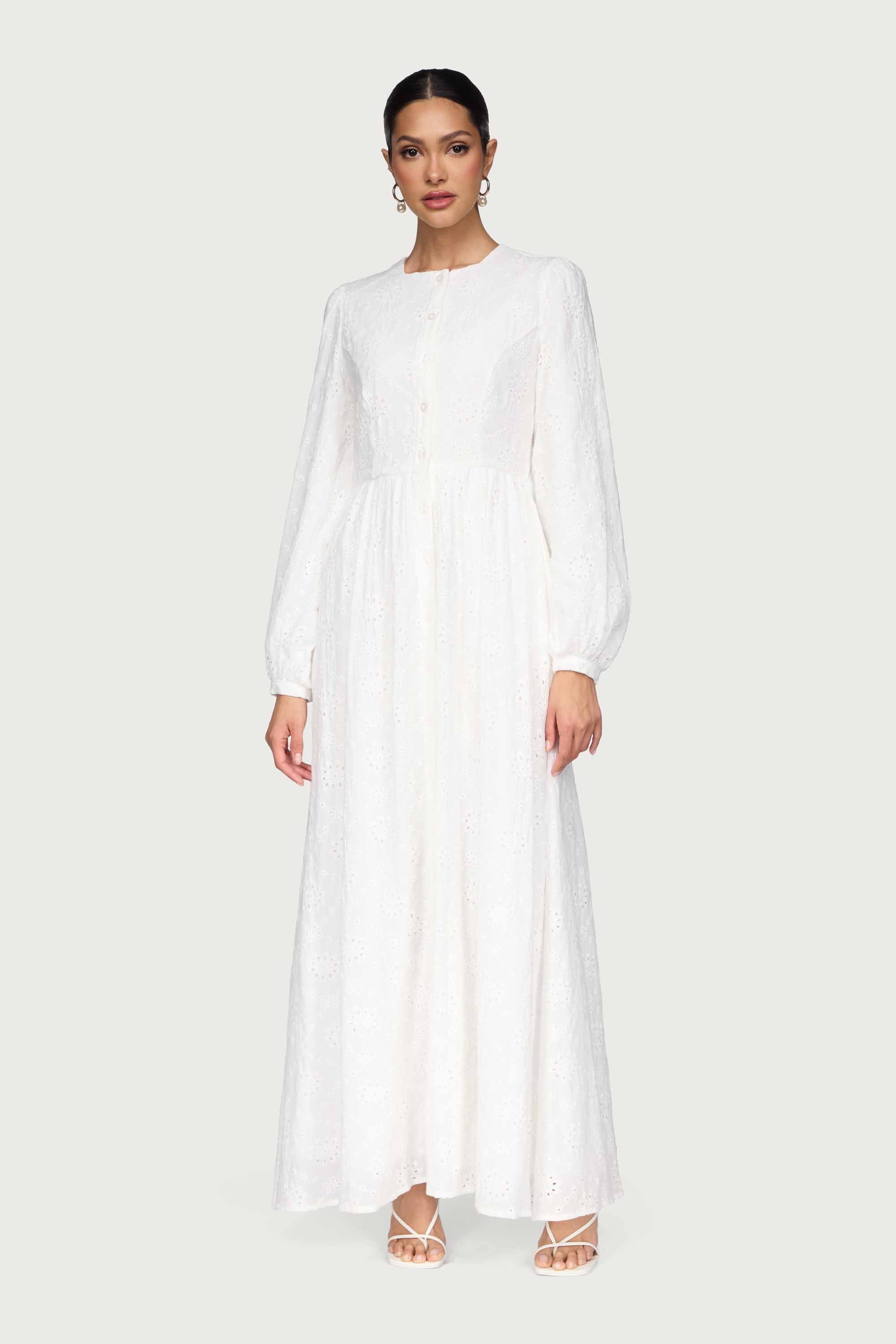 Cotton Eyelet Maxi Dress