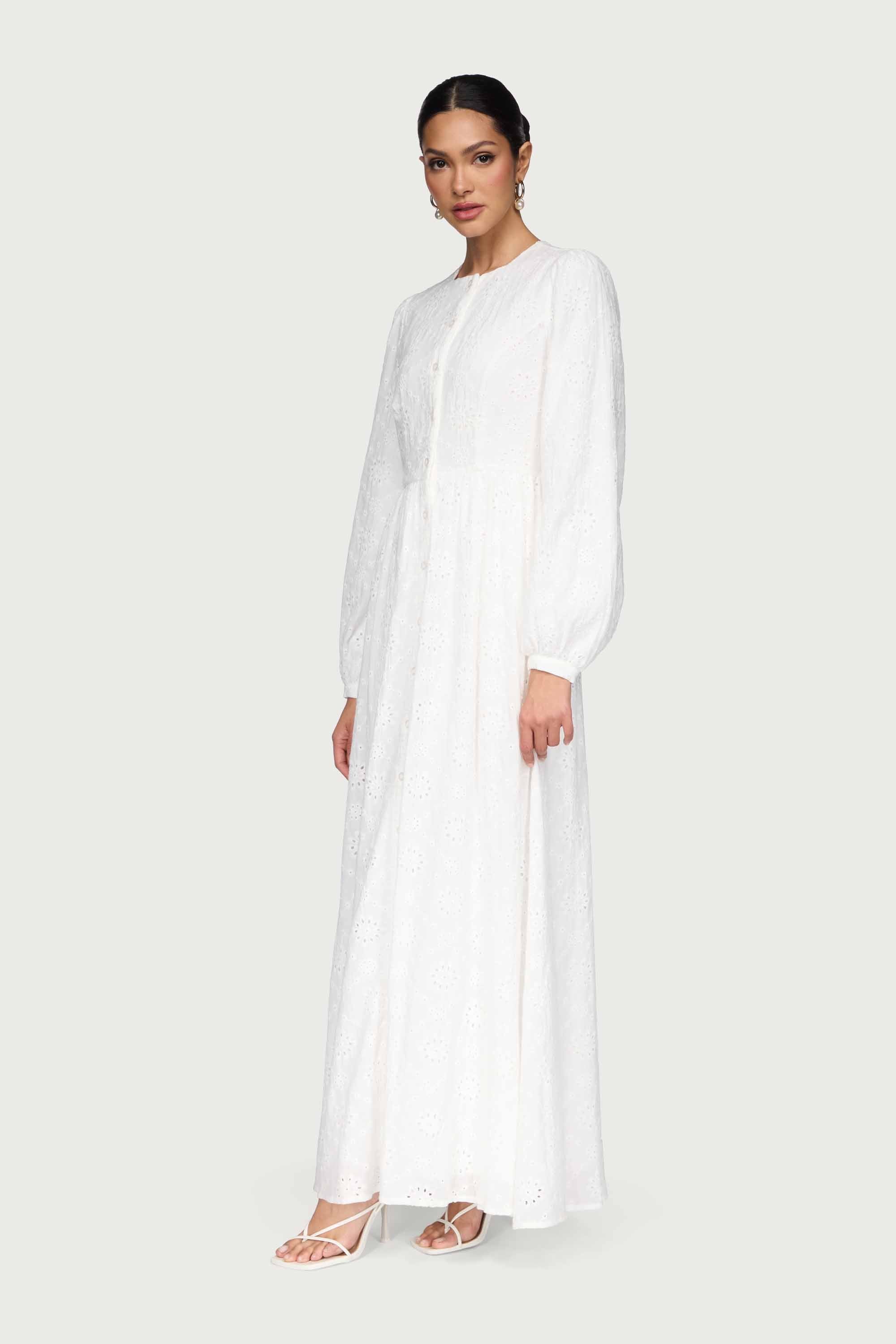 Cotton Eyelet Maxi Dress