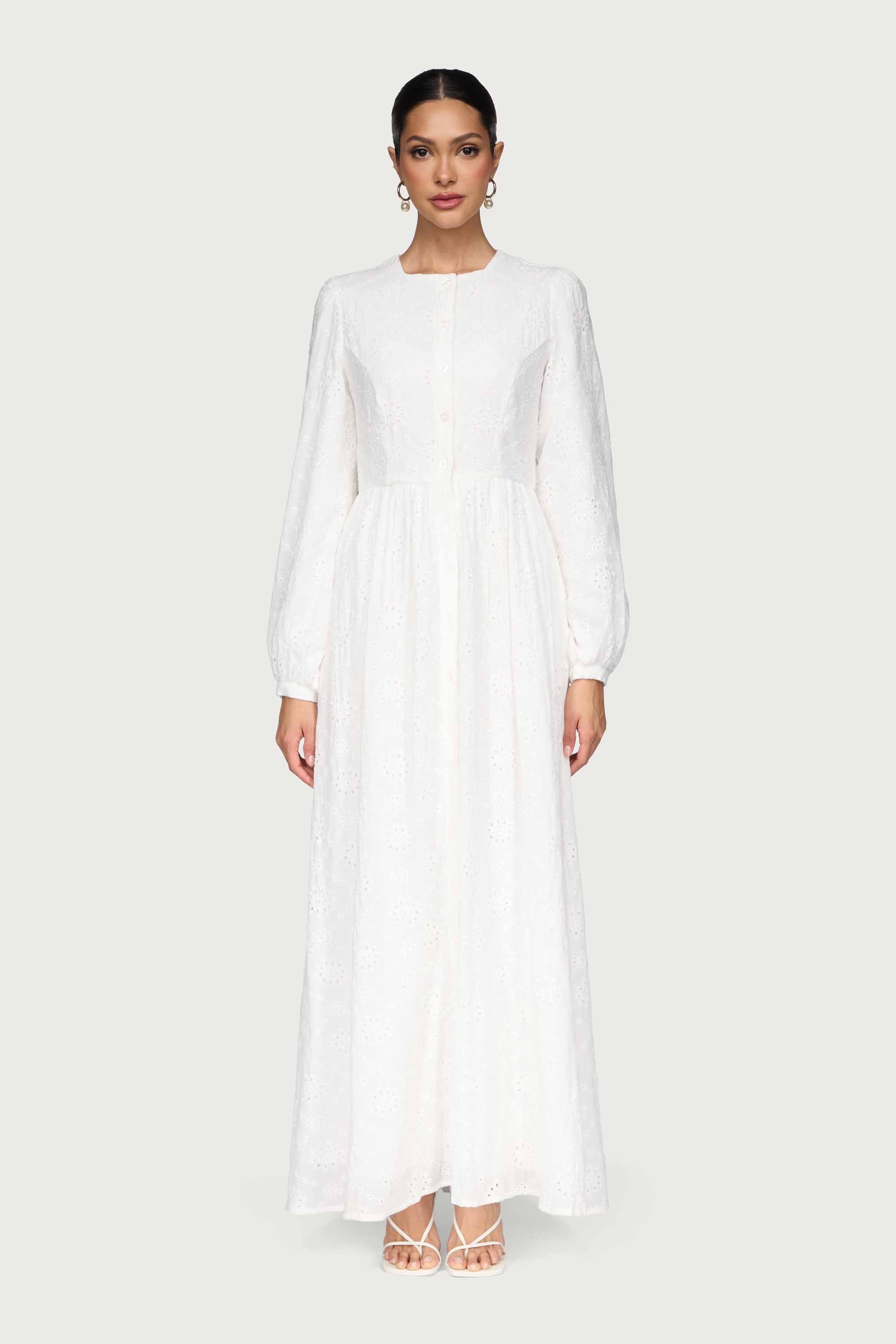 Cotton Eyelet Maxi Dress
