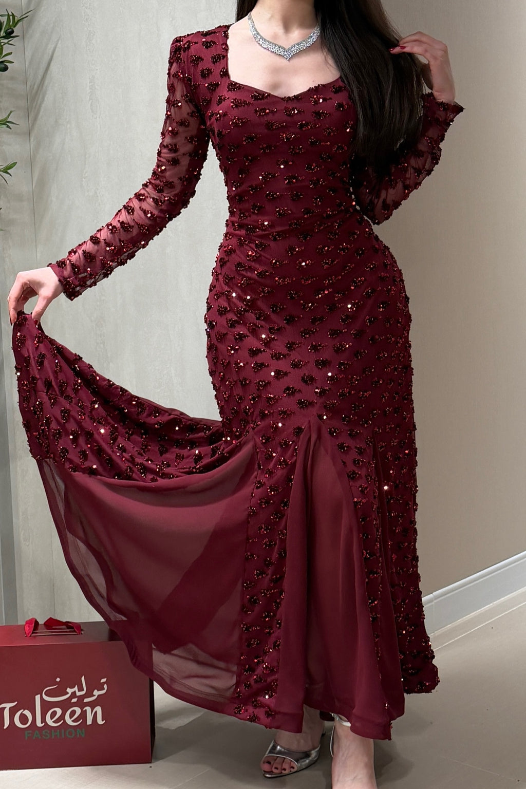 Zora Sweetheart Beaded Mermaid Maxi