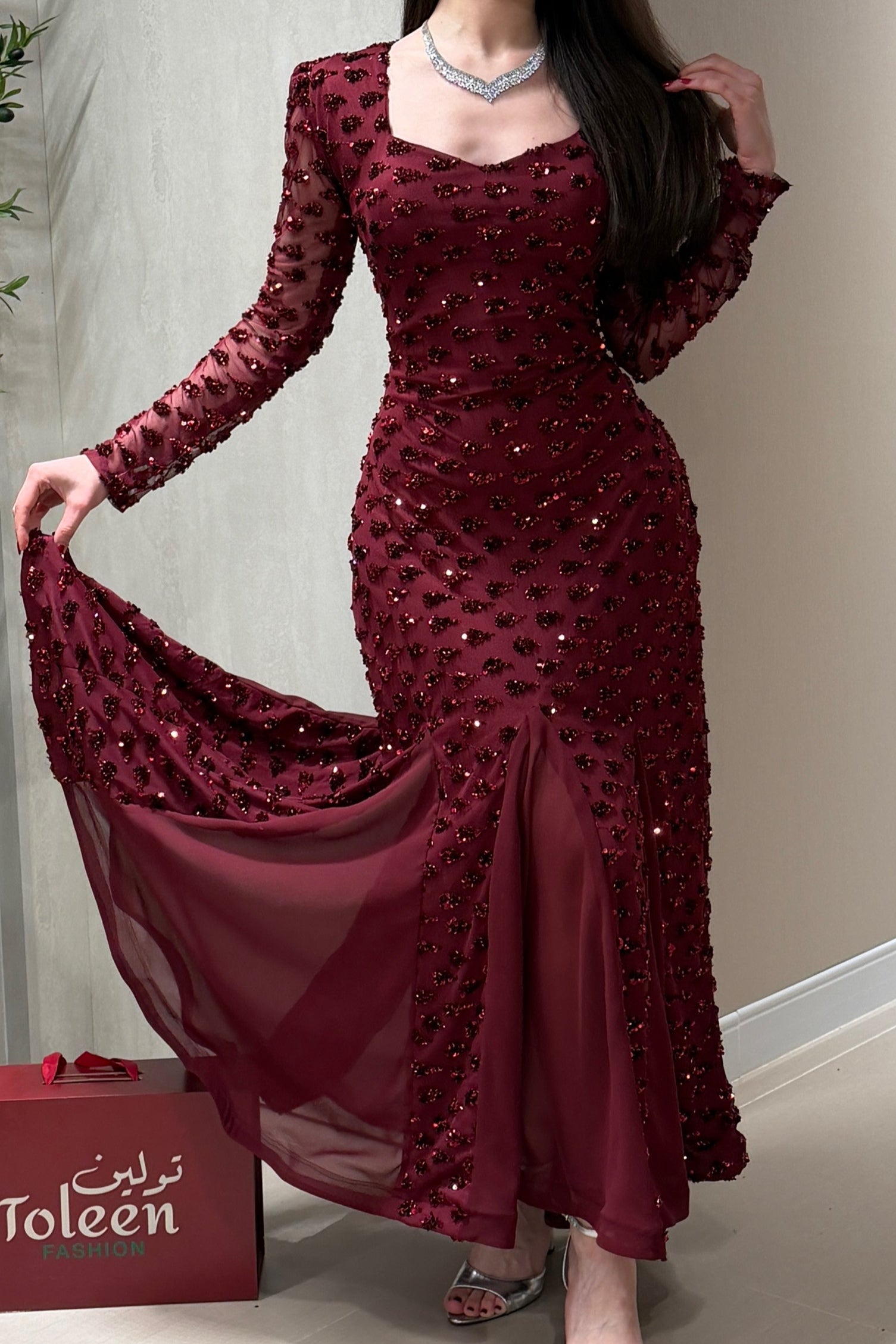 Zora Sweetheart Beaded Mermaid Maxi