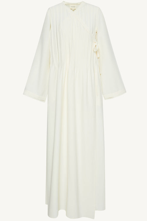 Dania Crossover Tie Open Abaya - Moonbeam