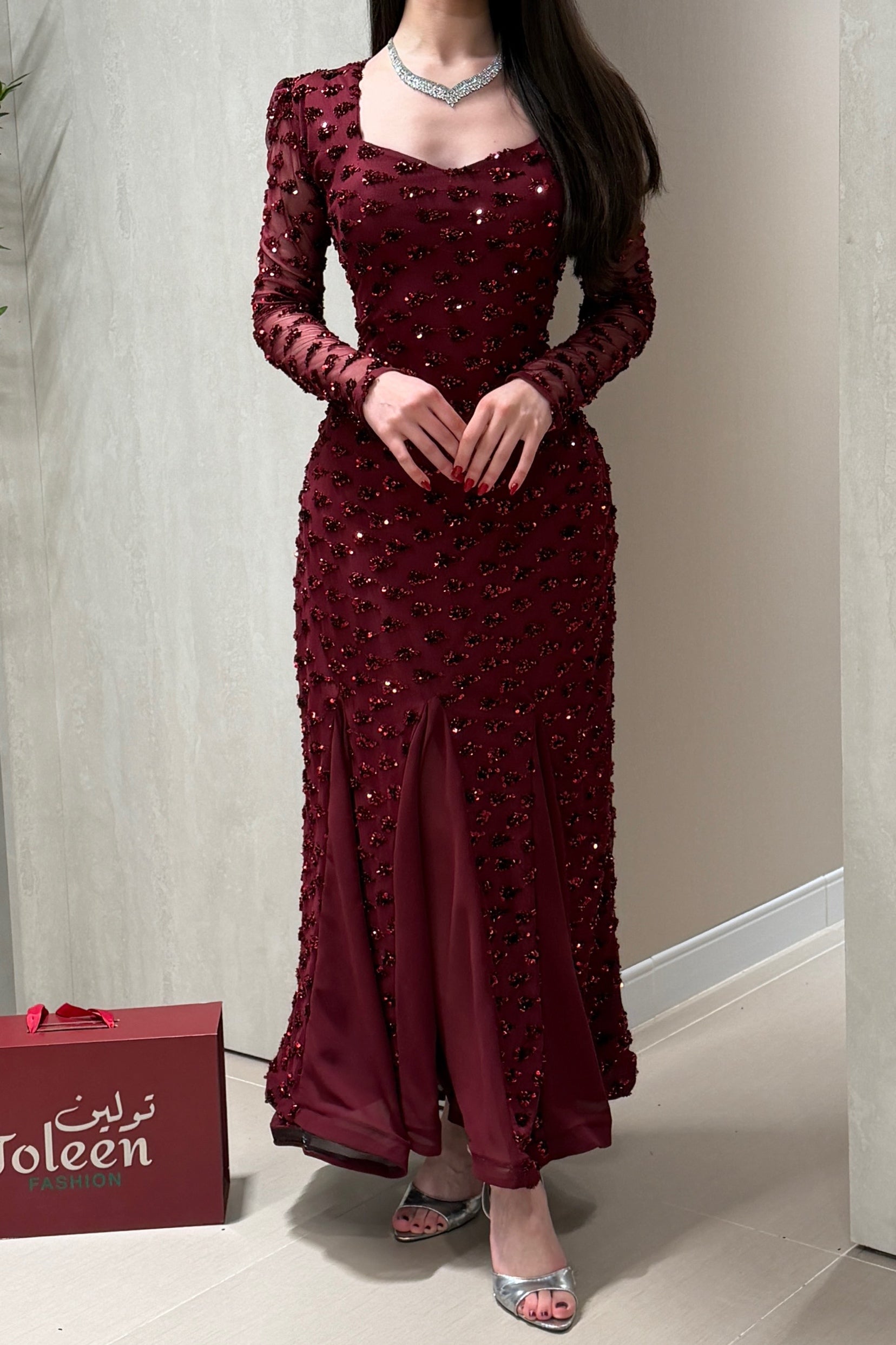 Zora Sweetheart Beaded Mermaid Maxi