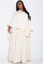Fine Cape Overlay Maxi Dress