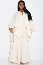 Fine Cape Overlay Maxi Dress
