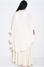 Fine Cape Overlay Maxi Dress