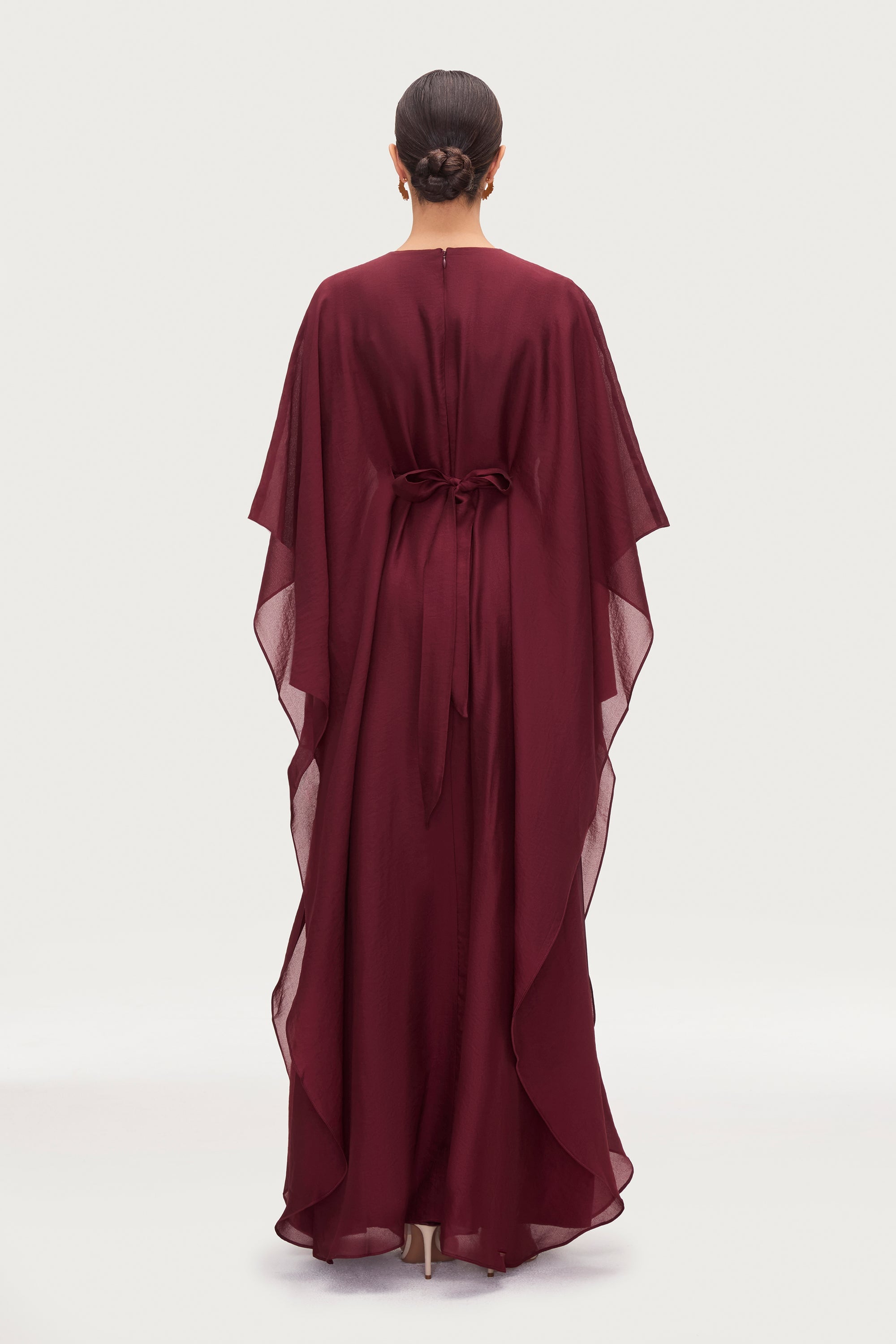 Ethereal Silk Tie Waist Maxi Dress - Karaz
