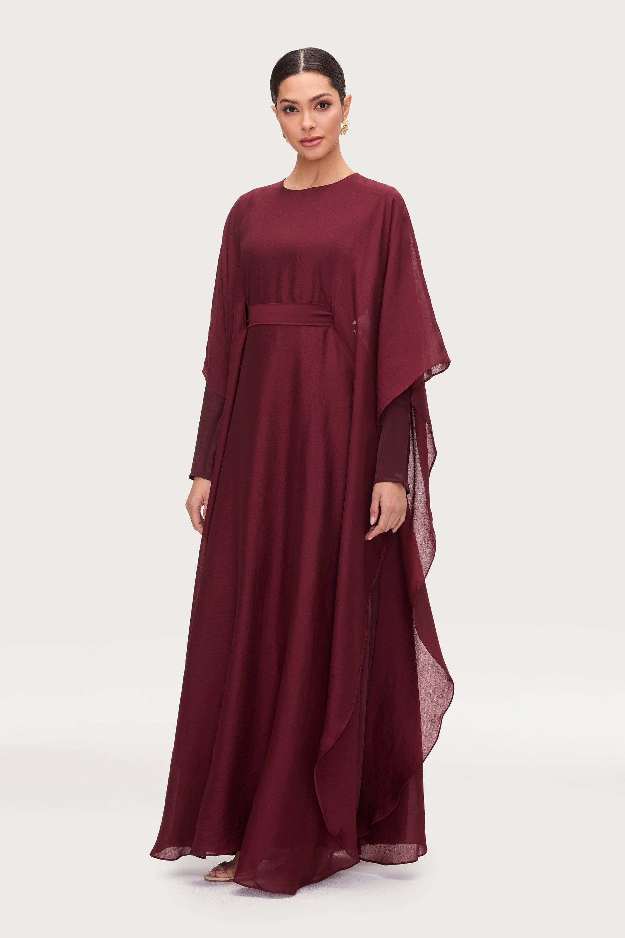 Ethereal Silk Tie Waist Maxi Dress - Karaz