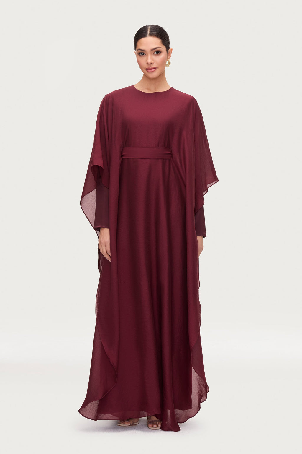 Ethereal Silk Tie Waist Maxi Dress - Karaz