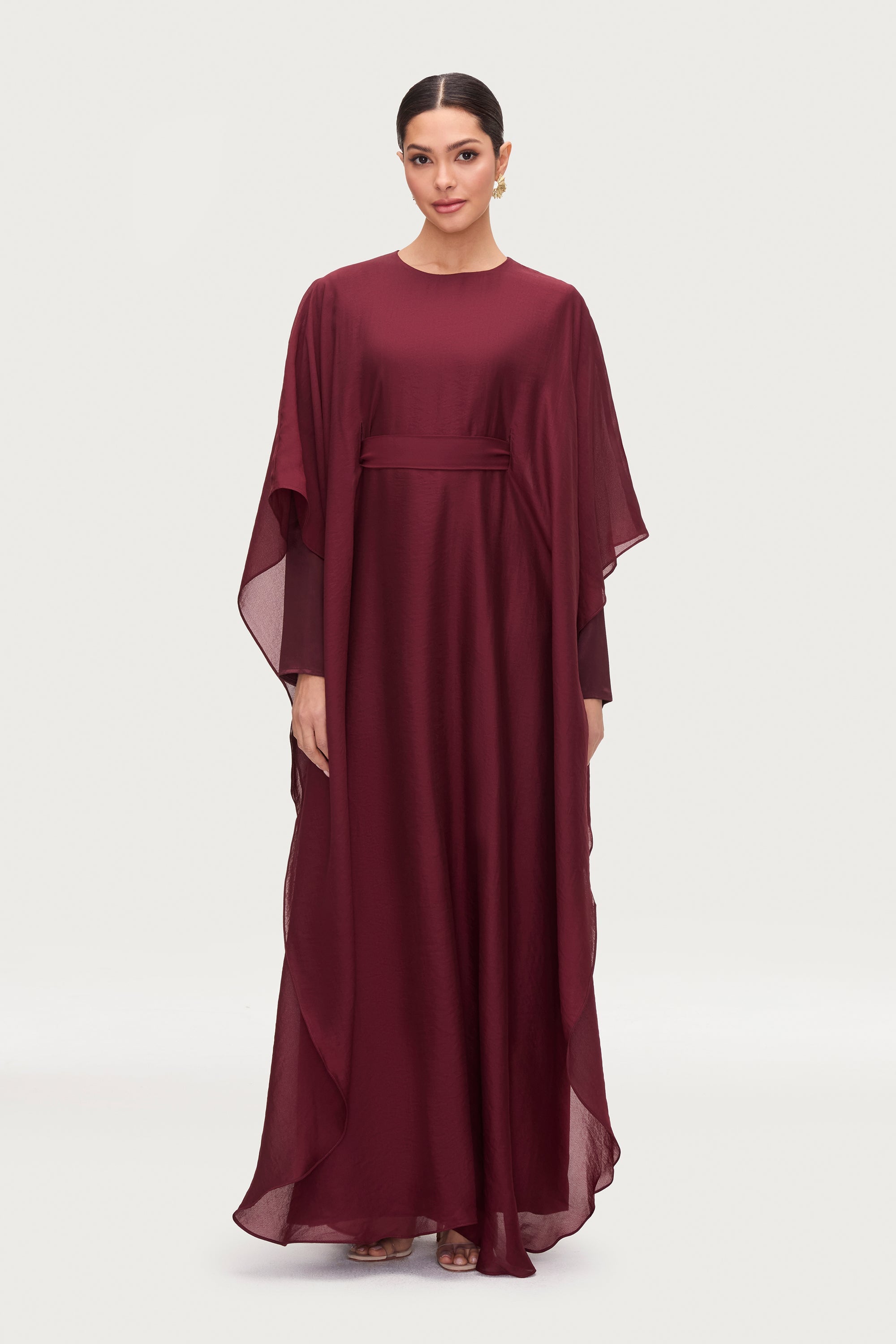 Ethereal Silk Tie Waist Maxi Dress - Karaz