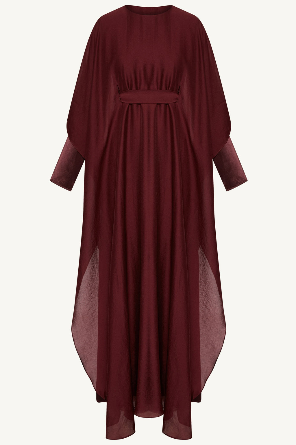 Ethereal Silk Tie Waist Maxi Dress - Karaz