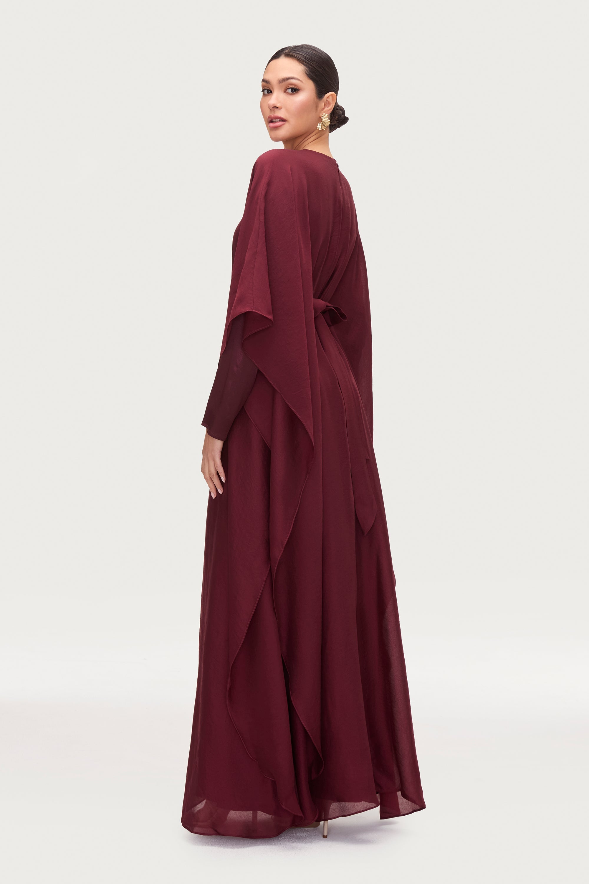 Ethereal Silk Tie Waist Maxi Dress - Karaz