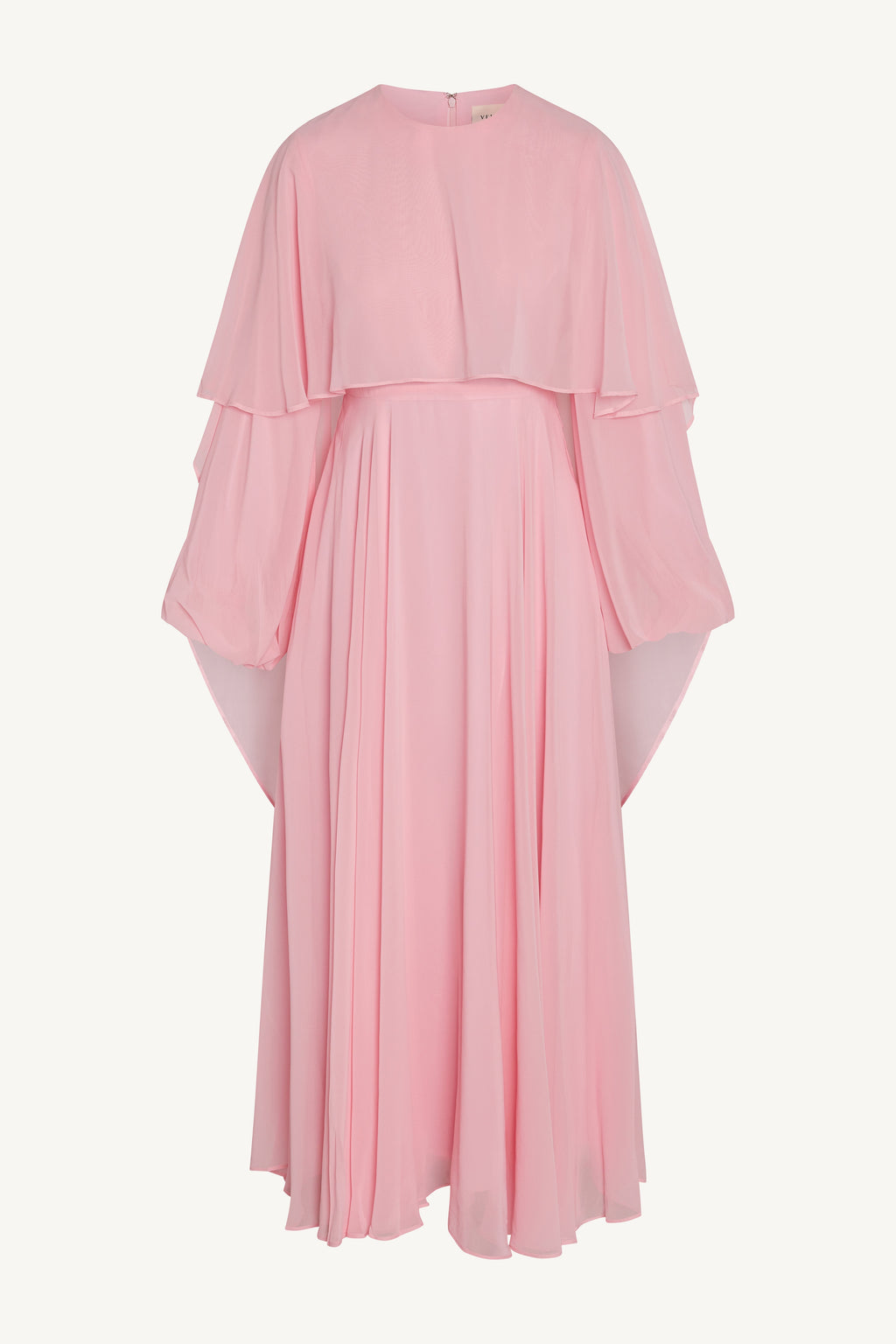 Falak Draped Chiffon Maxi Dress - Pastel Pink