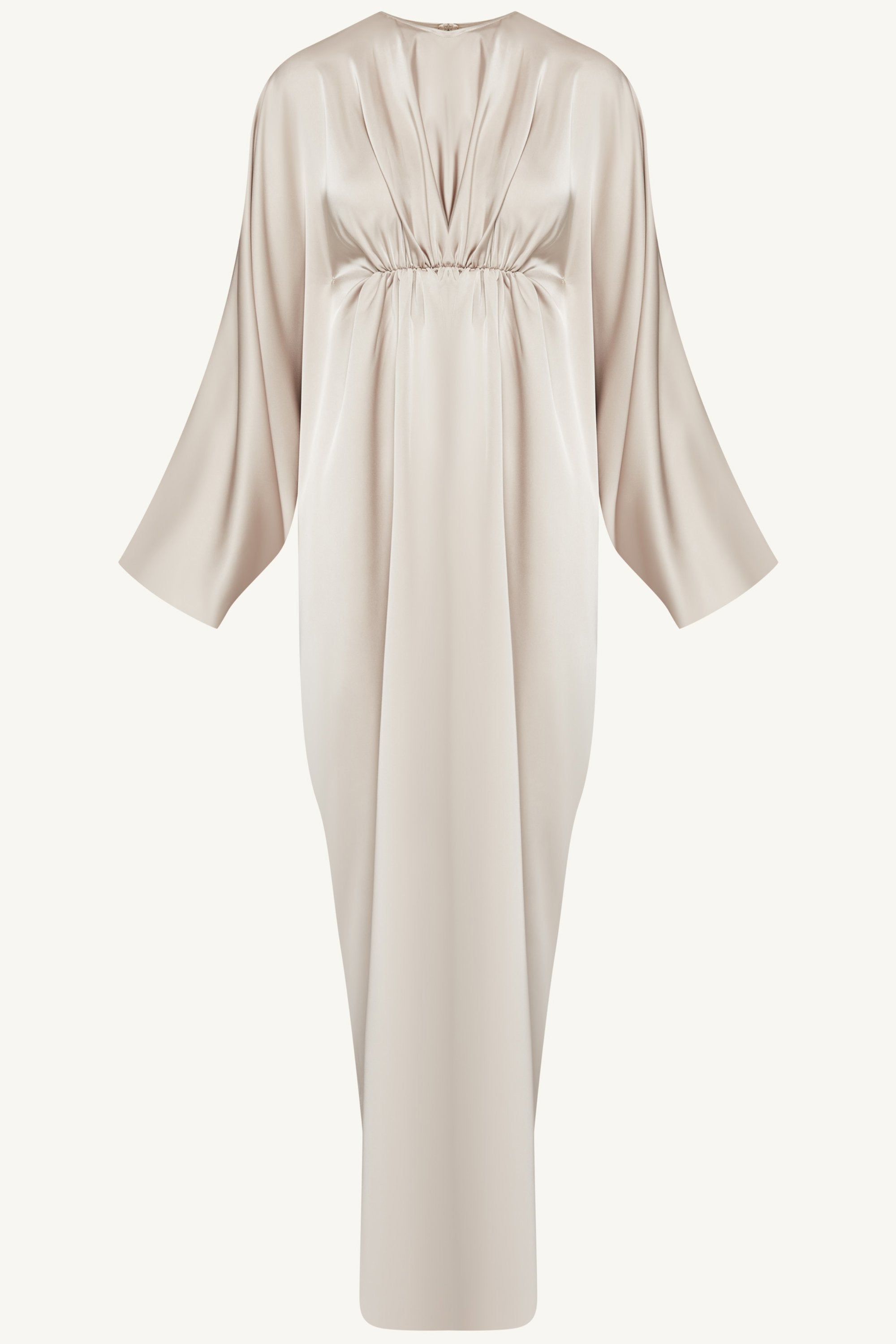 Habeeba Pleated Batwing Maxi Dress - Cloud