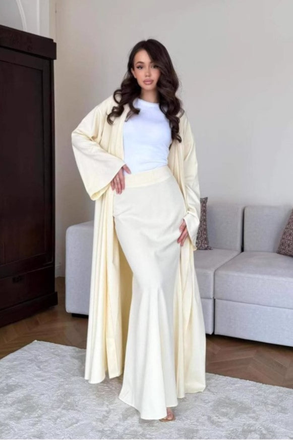 Elowen Open Cardigan Skirt Co Ord-Yellow