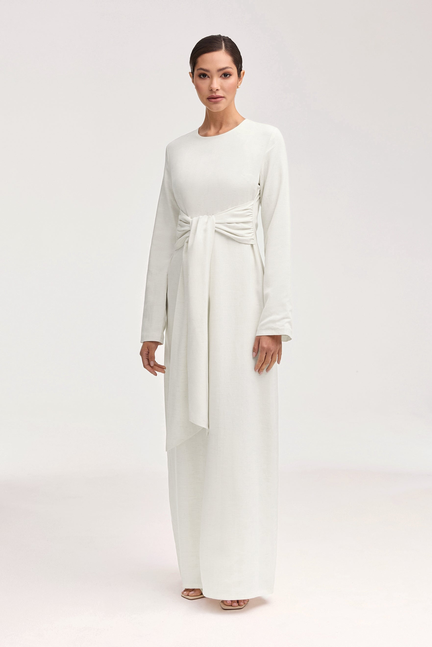 Linen Dress - Off White