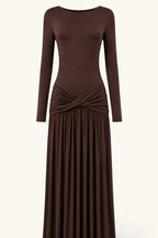 Mara Twist‑Waist Long Sleeve Maxi Dress
