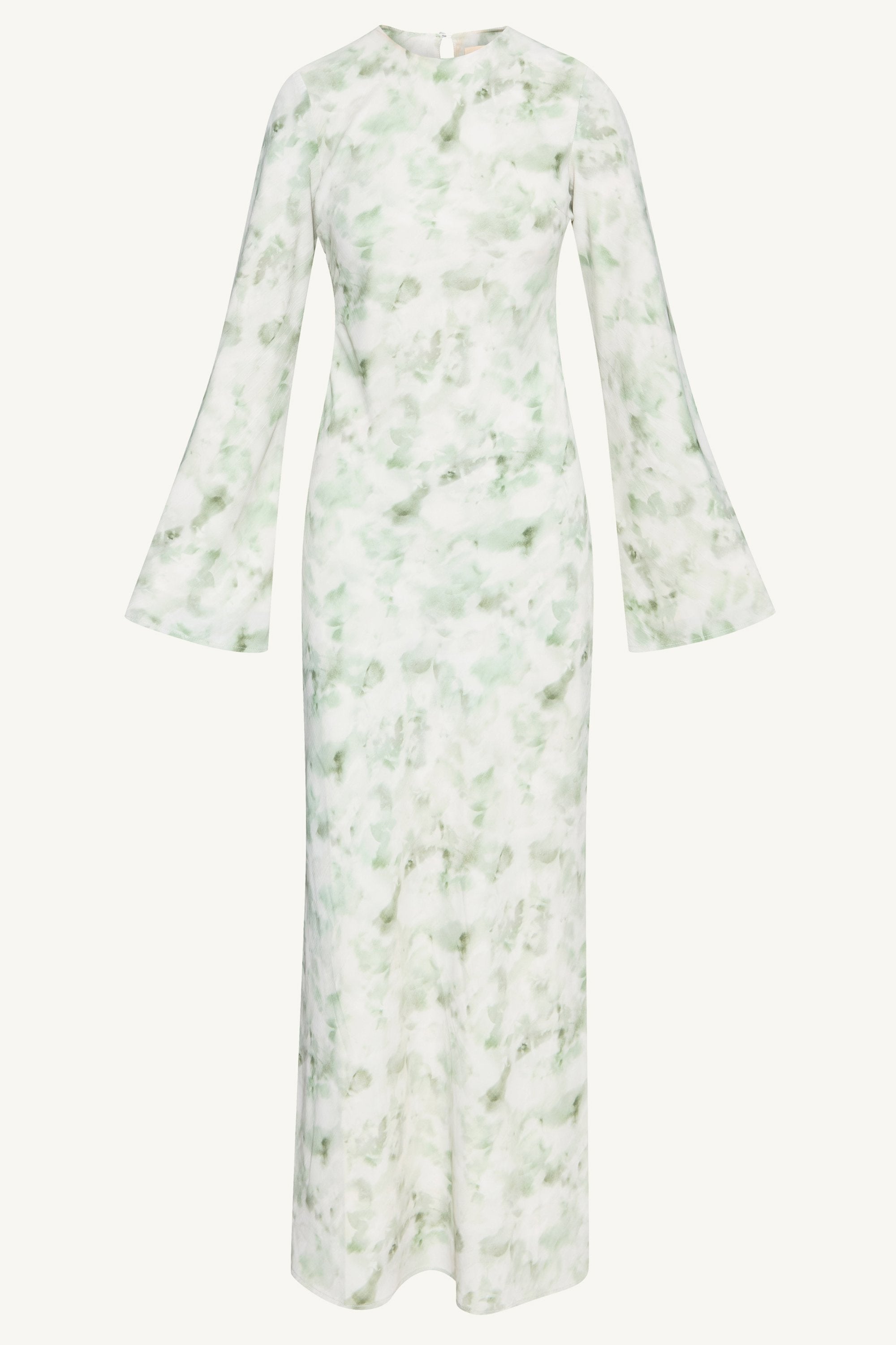 Lujain Printed Maxi Dress - Sage Watercolor