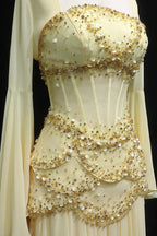 Fara Couture Boned Corset Gown