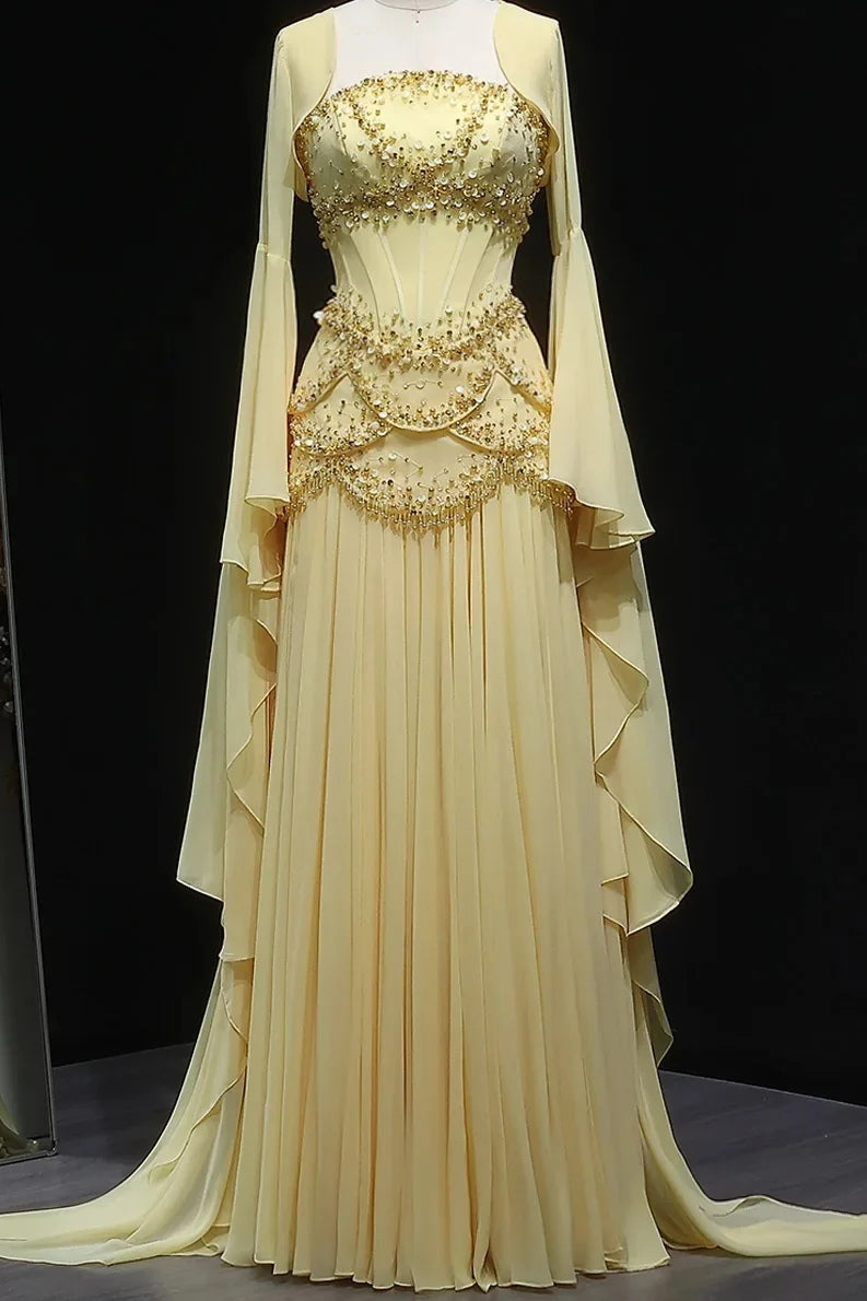 Fara Couture Boned Corset Gown